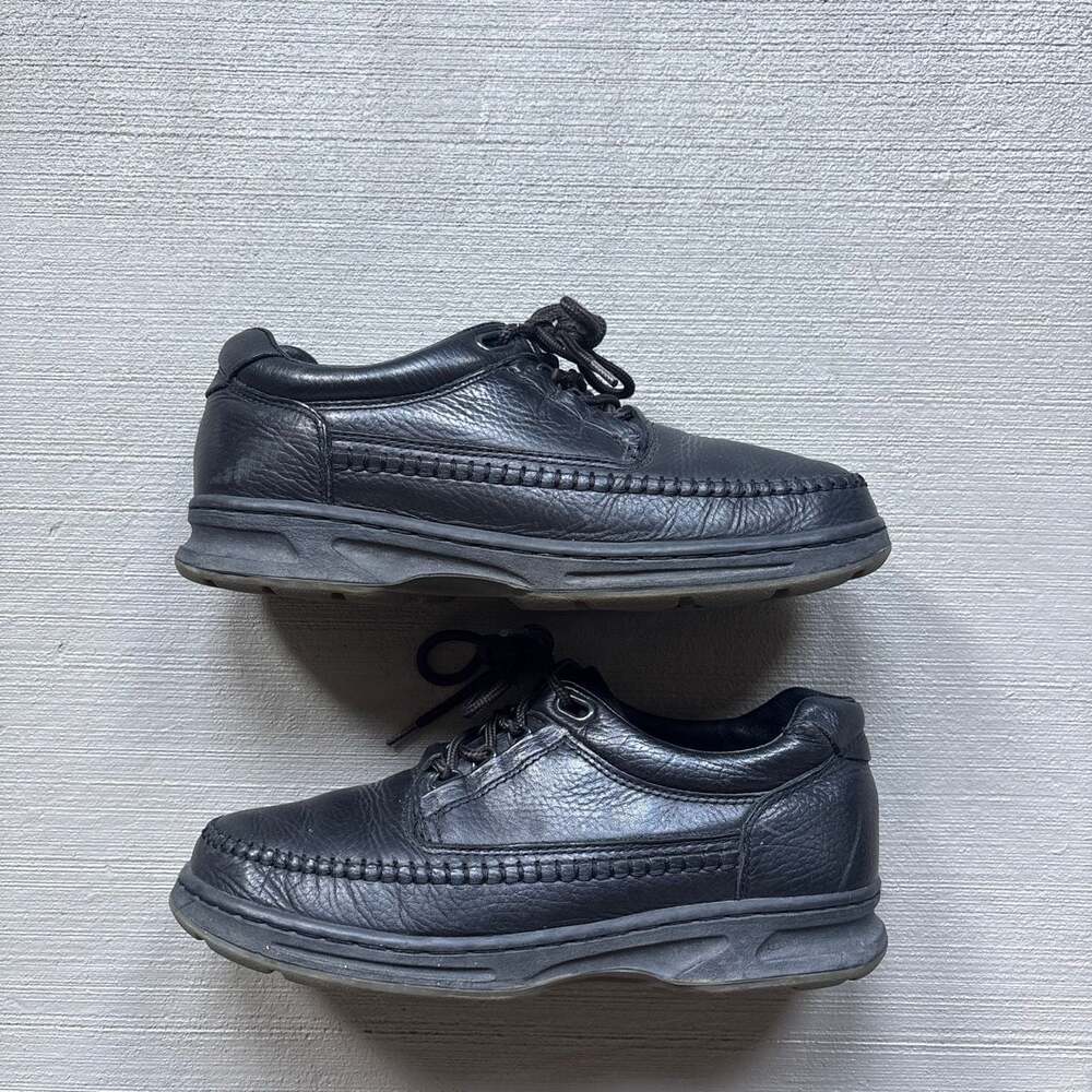 Streetcars Black Leather Moc Toe Oxford Men's Shoes Size 9.5